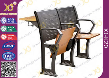 China Schwerkraft-Rückkehr gefaltete Seat-Vorlesungssals-Stuhl-Tabelle mit Schreibplatte für Universität fournisseur