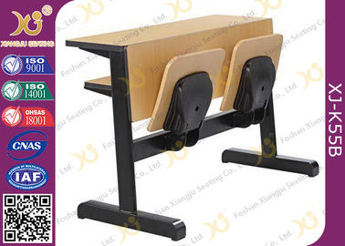 China Ovales Stahlrohr-faltende College-Klassenzimmer-Möbel/hölzerne Klassenzimmer-Tabelle fournisseur