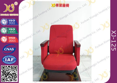 China Pp. Shell für Publikumsstühle, Auditoriums-Theatersitzplätze des örtlich festgelegten Beines einziehbare in der roten Farbe fournisseur