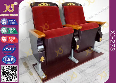 China Aluminiumbein-Luxusauditoriums-Theater-Sitzplätze mit goldenen hölzernen Schnitzarbeiten fournisseur