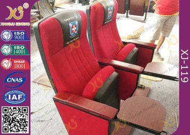 China Fertigen Sie Kirchen-Hall-Stühle mit dem Weiche besonders an, das aufgefüllt werden und Logo genäht auf Rückenlehne fournisseur
