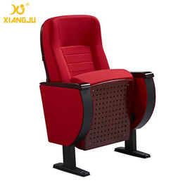 China Walnuss-hölzerne Farbmetallbein-Vorlesungssals-Sitzplätze mit hinterer faltender Schreibens-Auflage fournisseur