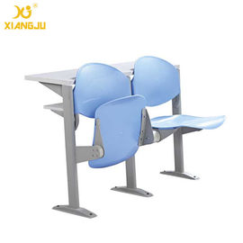 China Blauer Plastik-Seat-kalter Stahlrahmen-Klappstuhl eingestellt für Vorlesungssal fournisseur