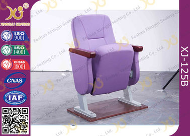 China Purpurrote faltende Kirchen-Hall-Stühle mit Textilverpackungen/Auditoriums-Sitzplätzen fournisseur