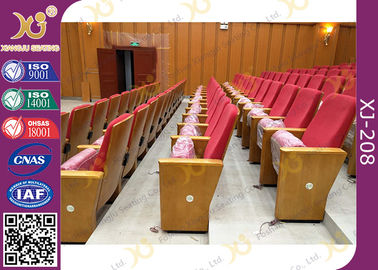 China Umweltfreundliches hölzernes Armlehnen-Auditoriums-faltende Theater-Sitze mit Reihen-Zahl-rechteckiger Form fournisseur
