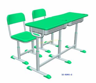 China Grüne doppelte Sitzer-Schulbank und Stuhl-/der Kinder Klassenzimmer-Möbel fournisseur