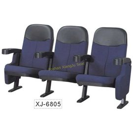 China Blaue oder rote Kino-Theater-Stühle, bewegliche pp.-Armlehne falten Gewebe-Auditoriums-Stühle zusammen fournisseur