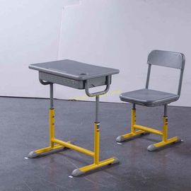 China HDPE Klimaeisen-Aluminiumstudenten-Schreibtisch Aand-Stuhl eingestellt mit Fach fournisseur