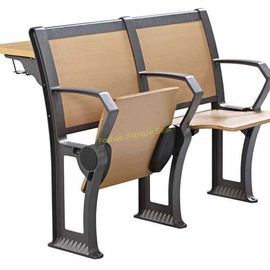 China Faltbares Eisen-Metallsperrholz-hölzerner Schreibtisch und Stuhl eingestellt für Schulvorlesungssal fournisseur