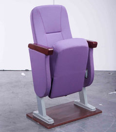 China Billiges purpurrotes Gewebe-stapelbare Kirchen-Stühle mit aufgefüllter Seat-Basis für Verkauf fournisseur