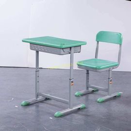 China Mint Green HDPE Iron Aluminum School Student Study Desk and Chair fournisseur