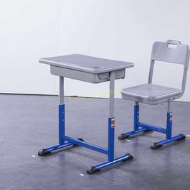 China Einzelne moderne Studenten-Verdoppelungtabelle und Stuhl eingestellt mit Nut HDPE Material fournisseur