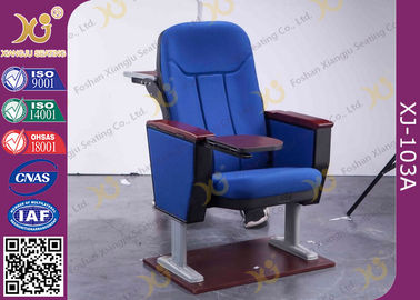 China Antifleck-Gewebe-materielle Auditoriums-Stühle mit normalem Eisen-Bein-Kasten und Tabelle fournisseur