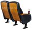 Stahlbein-hölzerne Armlehnen-echtes Leder-Theater-Sitzplatz-Stühle mit Becherhalter XJ-6878 fournisseur