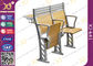 Aluminiumrahmen-Boden Mounded-Klassenzimmer-Schreibtisch und Stuhl eingestellt für Studenten mit Buch-Netz fournisseur