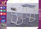 Plastik-Seat-Studien-Schreibtisch und Stuhl-Satz in graue Farbe kundengebundener Höhe fournisseur