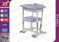 HDPE Tischplatte-einzelner Studenten-Schreibtisch und Stuhl-gesetztes Aluminiumfeld Kratzer-beständig fournisseur