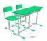 Grüne doppelte Sitzer-Schulbank und Stuhl-/der Kinder Klassenzimmer-Möbel fournisseur