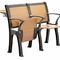 Das hölzerne College-oder Hochschuleisen falten Stuhl mit örtlich festgelegtem Schreibtisch zusammen fournisseur