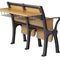 Das hölzerne College-oder Hochschuleisen falten Stuhl mit örtlich festgelegtem Schreibtisch zusammen fournisseur
