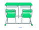 Tadelloses grünes Studenten-Schreibtisch und Stuhl gesetztes HDPE Eisen-justierbare Schulmöbel fournisseur