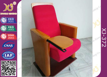 China Rote Möbel-hölzerne gefaltete Auditoriums-Stühle mit Schreibens-Auflage 32 Kilogramm Soem/ODM fournisseur