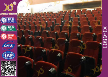 China Frühlings-Rückseiten-sitzen lärmfreie faltende Theater-Sitzplätze wasserdichtem Fleck-Beweis vor fournisseur