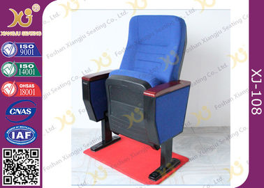 China Blau faltete Plastiktheater-Auditoriums-Stühle/Auditoriums-Sitze mit Schreibens-Auflage fournisseur