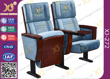 China Antistaub-einziehbare Auditoriums-Sitzplätze mit kundengebundenem Ikonen-Logo auf Rückenlehne fournisseur