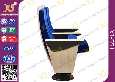 China Ahorn-Furnier-Blattblau gepolsterte Auditoriums-Stühle mit Heizungs-Luft-Ertrag unter Seat-Auflage fournisseur