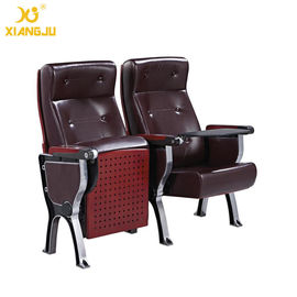 China Aluminiumlegierungssperrholzabdeckungsleder Auditoriums-Stühle mit Drehen dem ABS Tablet-360° fournisseur