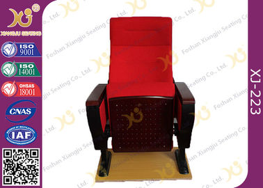 China Rote große Eisen-Bein-Auditoriums-Theater-Stühle für die Konferenz feuerverzögernd fournisseur