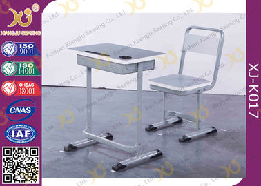 China Sperrholz-Stahlrohr-einzelner Lernenschreibtisch und Stuhl für Studenten 5 Jahre Garantie- fournisseur