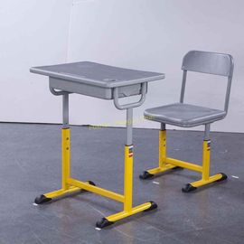 China Justierbare Metallsekundarschule-Studenten-Tabelle und Stuhl mit Eisen-/Aluminiumrahmen fournisseur