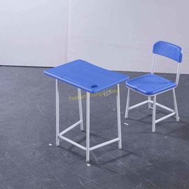 China Fixed height HDPE Standard Middle School Metal Desk and Chair Set fournisseur