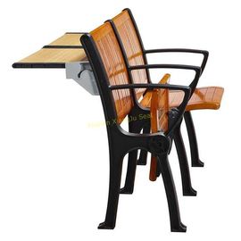 China Walnuss-Holz ineinandergegriffene Falte herauf Metallbein-Amphitheater-Stühle mit versteckter Tabelle fournisseur