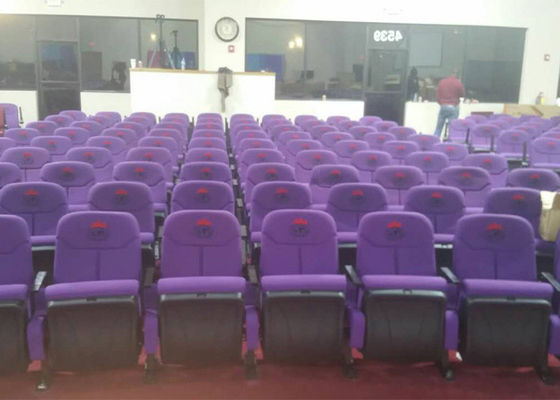 China Blaue faltende Vortrag-Theater-Hall Seats Small Back-Auditoriums-Kirche sitzt für Verkauf vor fournisseur
