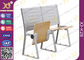 Metall-und Sperrholz-Struktur-Schulbank-Stuhl mit Leseauflage für Hörsaal fournisseur