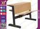 Ovales Stahlrohr-faltende College-Klassenzimmer-Möbel/hölzerne Klassenzimmer-Tabelle fournisseur