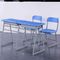Doppelte Studenten-Tabelle und Stuhl eingestellt mit HDPE-PVC-Tischplatten-den drei- Winkel-Beinen fournisseur